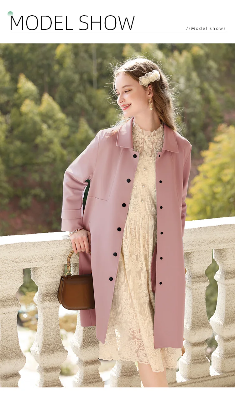 I BELIEVE YOU British Trench Coat Women Mid-length 2023 Autumn New High-grade Gentle Retro Turn-down Collar Jackets 2234185356 I BELIEVE YOU British Trench Coat Women Mid-length 2023 Autumn New High-grade Gentle Retro Turn-down Collar Jackets 2234185356