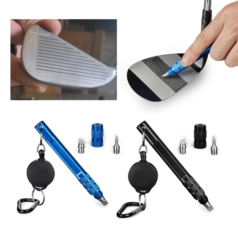 

Golf Grooves Sharpener Cleaner Golf Club Grooves Cleaner Sharpener Tools for Wedges & Iron, Suitable for u & V-Grooves