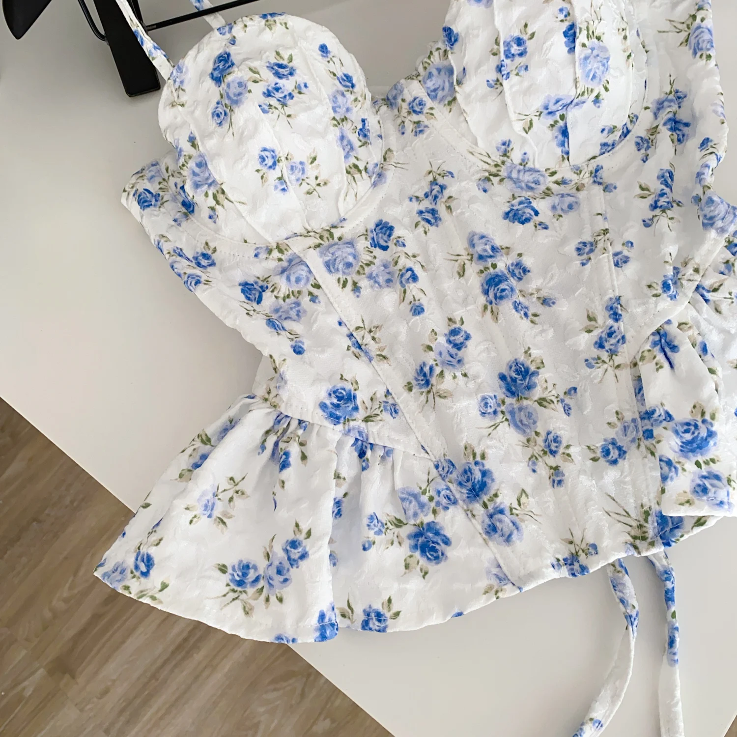 Sexy Slim Corset ruffle print Chic Korean Camis Tank Top Basic Fashion Off Shoulder Summer Women Clothing 50 Sa54626bb6ade4548b6c3151d9127eade4