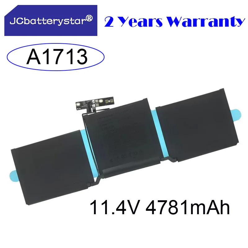 

JC new A1713 Laptop Battery for Apple MacBook Pro 13" A1708 2016 2017 EMC 2978 3164 020-00946 MLL42LL Batteria AKKU 4781mAh