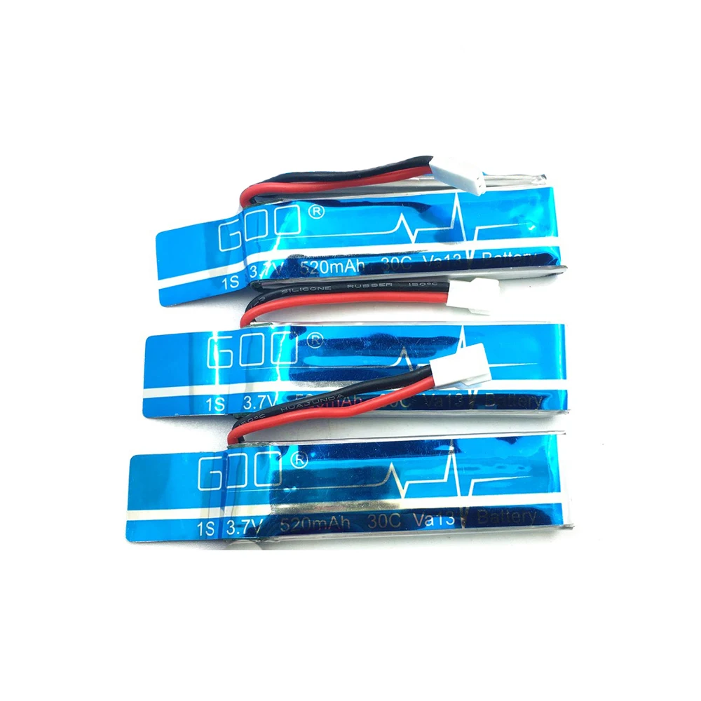 

3PCS Upgrade Battery 3.7V 520mAh 30C Lipo Battery Spare Part for WLtoys V930 V977 / XK K110 RC Helicopter Battery Accessory