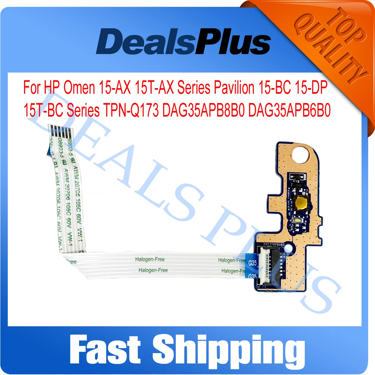 New Power Switch Button Board Replace For HP Omen 15-AX 15T-AX Series Pavilion 15-BC 15-DP 15T-BC Series DAG35APB8B0 DAG35APB6B0
New Power Switch Button Board Replace For HP Omen 15-AX 15T-AX Series Pavilion 15-BC 15-DP 15T-BC Series DAG35APB8B0 DAG35APB6B0