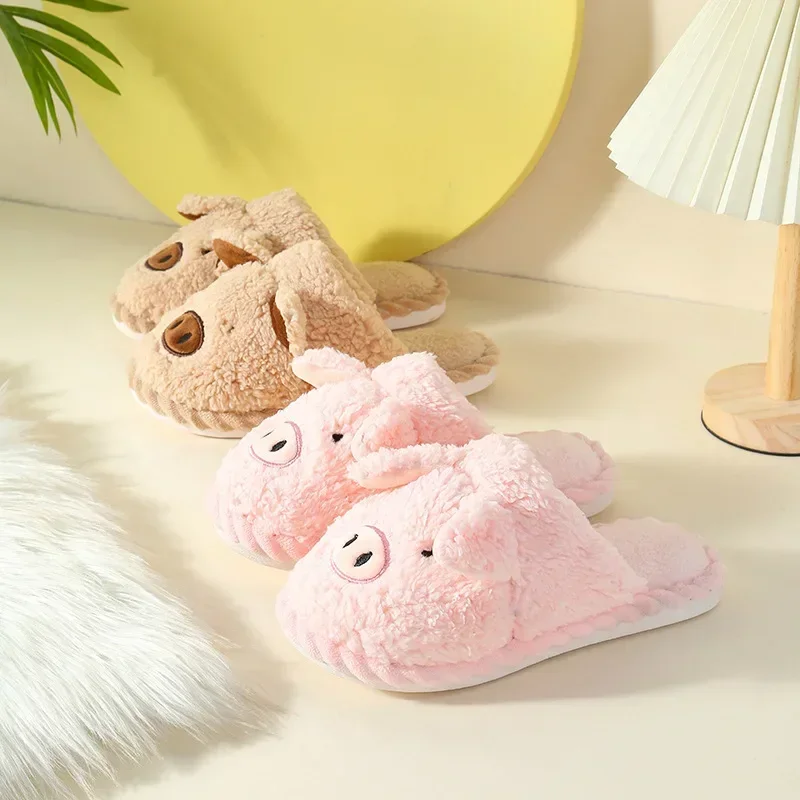 Woman Winter Cotton Slippers New Cut Lovely PIg Faux Fur Warm Slides Plush Slippers Couples Soft Sole Indoor Fluffy Slippers56
Woman Winter Cotton Slippers New Cut Lovely PIg Faux Fur Warm Slides Plush Slippers Couples Soft Sole Indoor Fluffy Slippers56