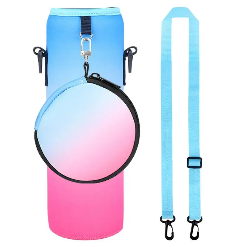 

Water Bottle Carrier Bag Crossbody Water Bottle Carry Bag Detachable Shoulder Strap Reusable Water Cup Holder And Carrying Tote