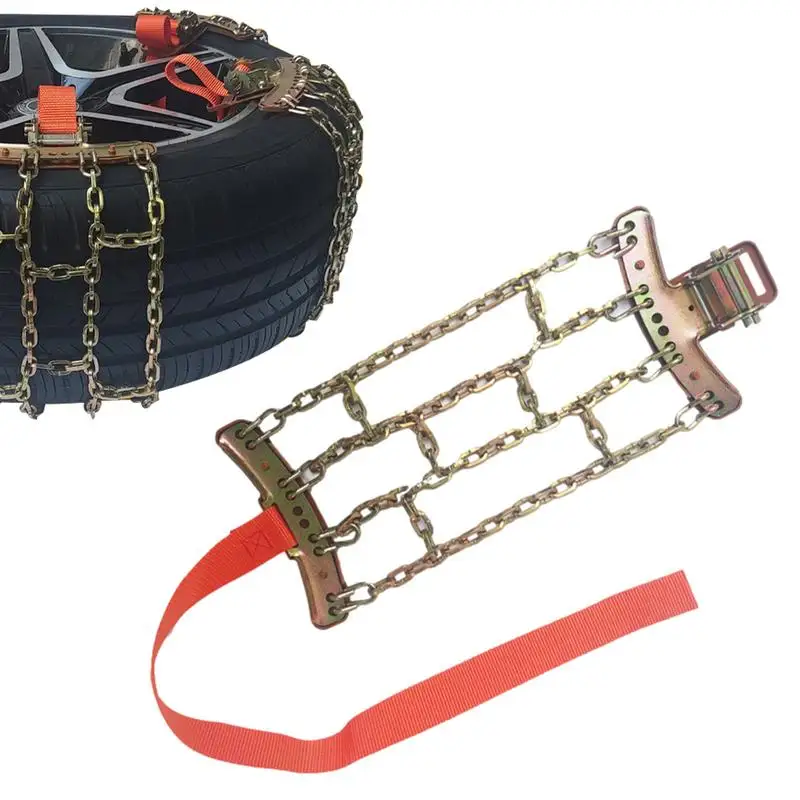 

Tire Chains Universal Fit Anti-Slip Car Chains Anti Slip Tire Chains With Thickened Alloy Steel For Car Ice Snow Mud Sand SUV