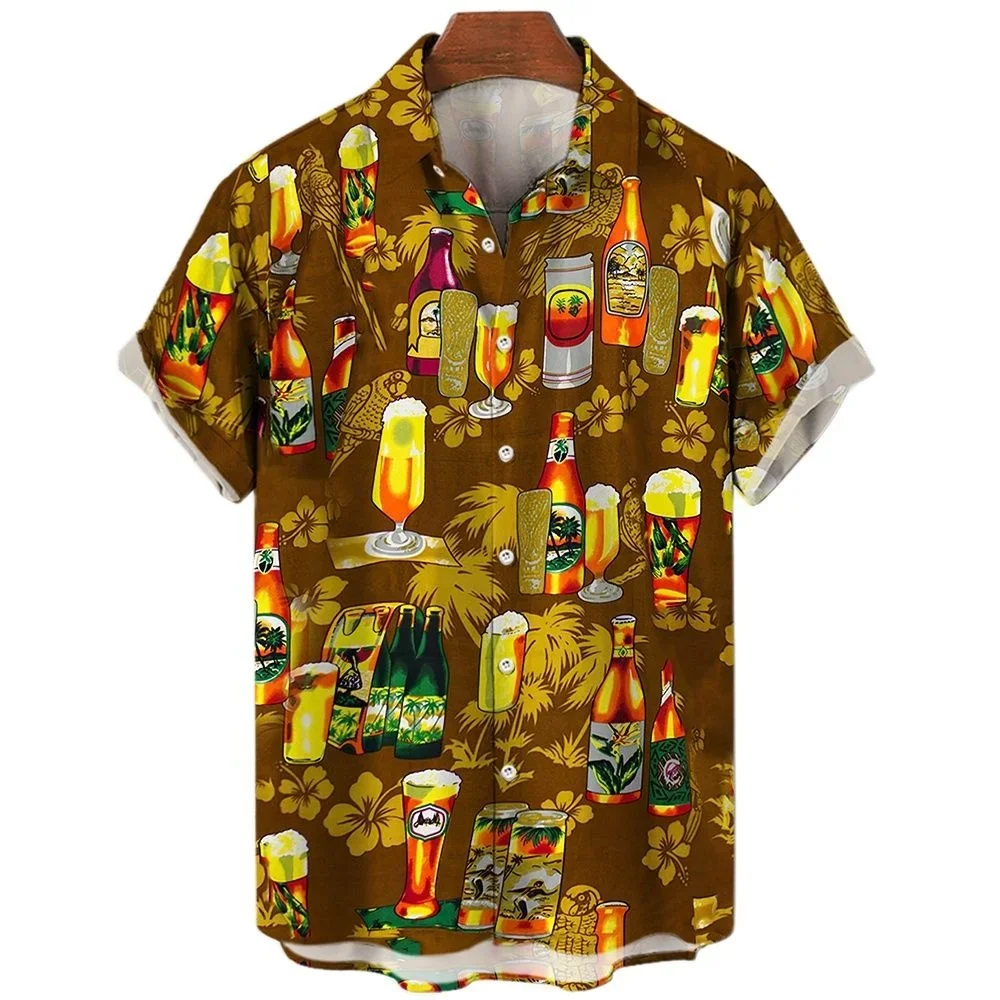 Summer Men's Shirt Beer Print Polo Short Sleeve Casual Fashion Streetwear Beach Clothing Dress Top Oversized 5XL Hawaiian Shirt
Summer Men's Shirt Beer Print Polo Short Sleeve Casual Fashion Streetwear Beach Clothing Dress Top Oversized 5XL Hawaiian Shirt