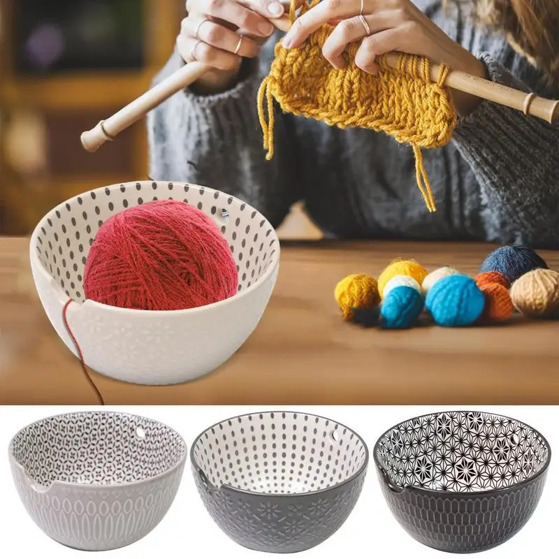 Ceramic Yarn Bowl 3D Embossed Ceramic Tangle-Free Handcrafted Knitting Crochet Ball Holder Portable Storage Crochet Yarn Bowl
Ceramic Yarn Bowl 3D Embossed Ceramic Tangle-Free Handcrafted Knitting Crochet Ball Holder Portable Storage Crochet Yarn Bowl