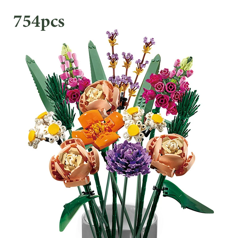 DIY Fomantic Flower Bouquet Building Blocks Valentine's Day Romantic Rose Home Decoration Flower Bricks Toys For Girl Gift
DIY Fomantic Flower Bouquet Building Blocks Valentine's Day Romantic Rose Home Decoration Flower Bricks Toys For Girl Gift