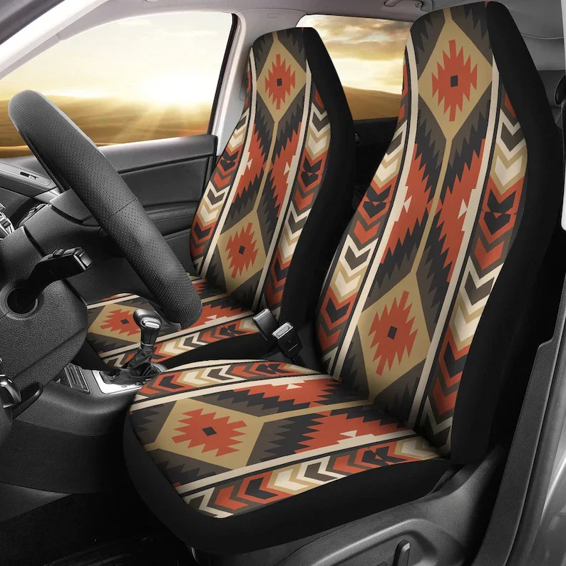Brown Beige Ethnic Aztec Boho Chic Bohemian Pattern Car Seat Covers Pair, 2 Front Seat Covers, Car Seat Protector, Car Accessori
Brown Beige Ethnic Aztec Boho Chic Bohemian Pattern Car Seat Covers Pair, 2 Front Seat Covers, Car Seat Protector, Car Accessori