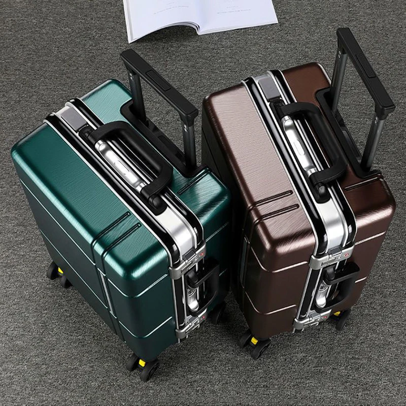 

Thickened Aluminum Frame Suitcase For Male Female Students 28 Large Capacity Trolley Password Box Business Travel Maletas Viaje