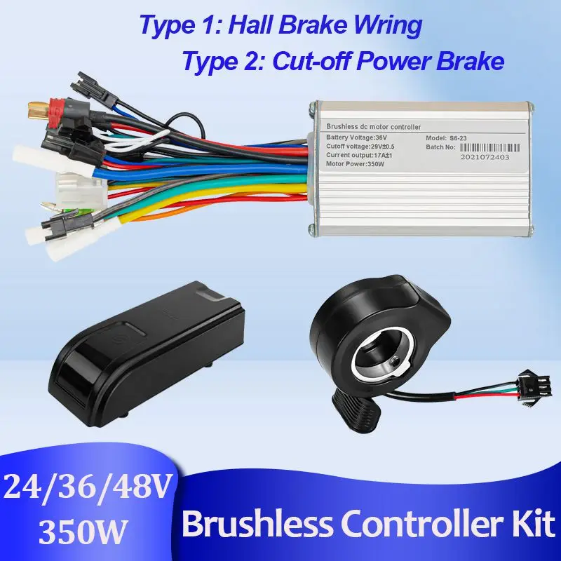 Electric Bike Controller 48V 36V 350W Brushless Controller with Thumb Throttle for Electric Scooter Ebike Accessories
Electric Bike Controller 48V 36V 350W Brushless Controller with Thumb Throttle for Electric Scooter Ebike Accessories