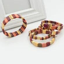 Autumn and Winter Fashion Enamel Bracelets Cool Color Matte Rubber Paint Series Rectangular Beaded Men's and Women's Bracelets
Autumn and Winter Fashion Enamel Bracelets Cool Color Matte Rubber Paint Series Rectangular Beaded Men's and Women's Bracelets