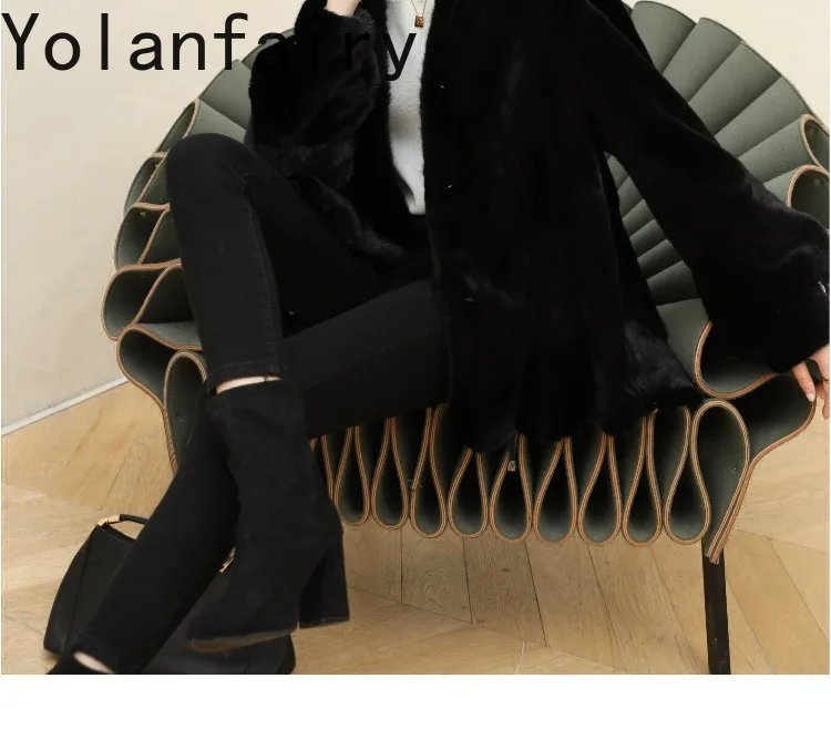 YOLANFAIRY Genuine Whole Mink Fur Jacket for Women Luxury 2025 Winter Natural Fur Coat Hooded Warm Real Black Fur Coats Casaco YOLANFAIRY Genuine Whole Mink Fur Jacket for Women Luxury 2025 Winter Natural Fur Coat Hooded Warm Real Black Fur Coats Casaco