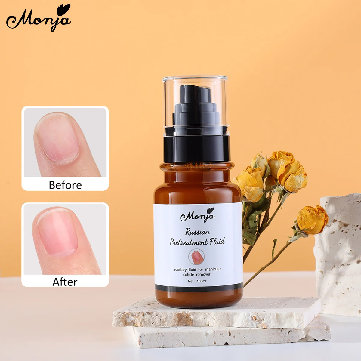 

Monja 100ml Nail Treaments Cuticle Softener Remover Dead Skin Fluid Nutrition Repair Oil Auxiliary Manicure Pedicure Care Tools