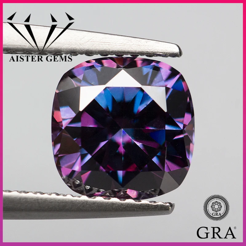 Royal Purple Moissanite Loose Stone SQ Cushion Cut VVS1 Lab Diamonds Moissanite Gemstones Pass Tester with GRA Certificate
Royal Purple Moissanite Loose Stone SQ Cushion Cut VVS1 Lab Diamonds Moissanite Gemstones Pass Tester with GRA Certificate