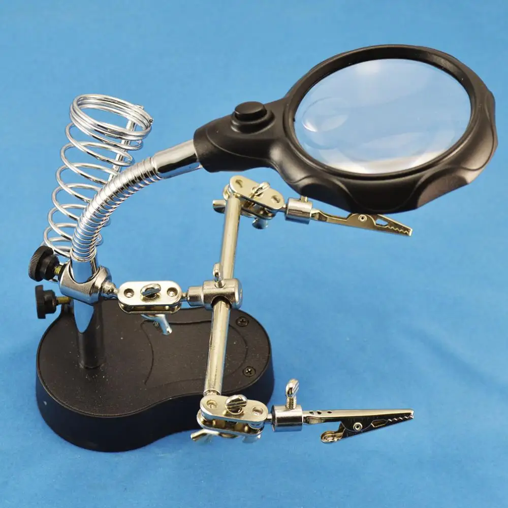 

Clamp Soldering Iron Stand Helping Clamp Vise Clip Tool loupe Magnifying Glass Magnifier Crocodile Clip SMD Hands