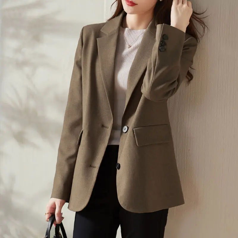 Women's Small Suit Jacket 2023 Spring and Autumn New Elegant Korean Style Loose Casual Solid All-match Office Lady Blazer Top
Women's Small Suit Jacket 2023 Spring and Autumn New Elegant Korean Style Loose Casual Solid All-match Office Lady Blazer Top