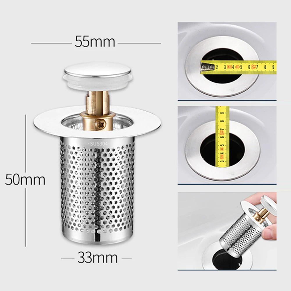 1pc Premium Stainless Steel Floor Drain Filter Pop-Up For Kitchen Bathtub Sink Water Household Kitchen Faucet Filtering Tool
1pc Premium Stainless Steel Floor Drain Filter Pop-Up For Kitchen Bathtub Sink Water Household Kitchen Faucet Filtering Tool
