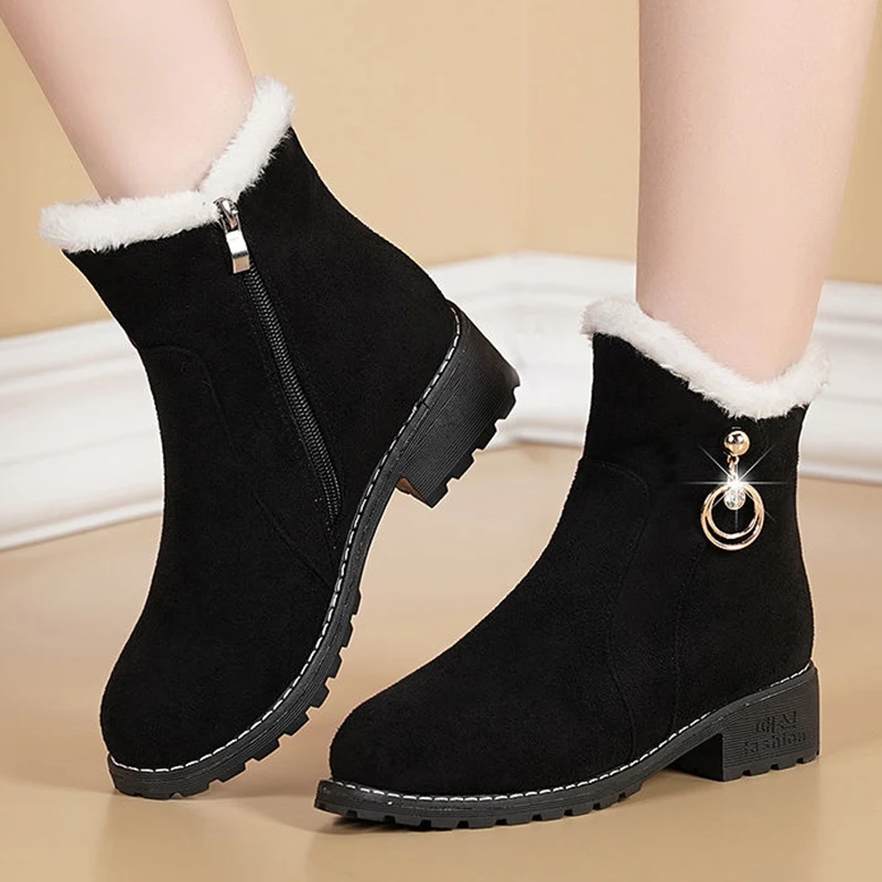 

Winter Boots Woman Fashion Snow Boots Women Warm Plush Shoes Platform Non Slip Ankle Boots Female New Boots Ladies Botas Mujer