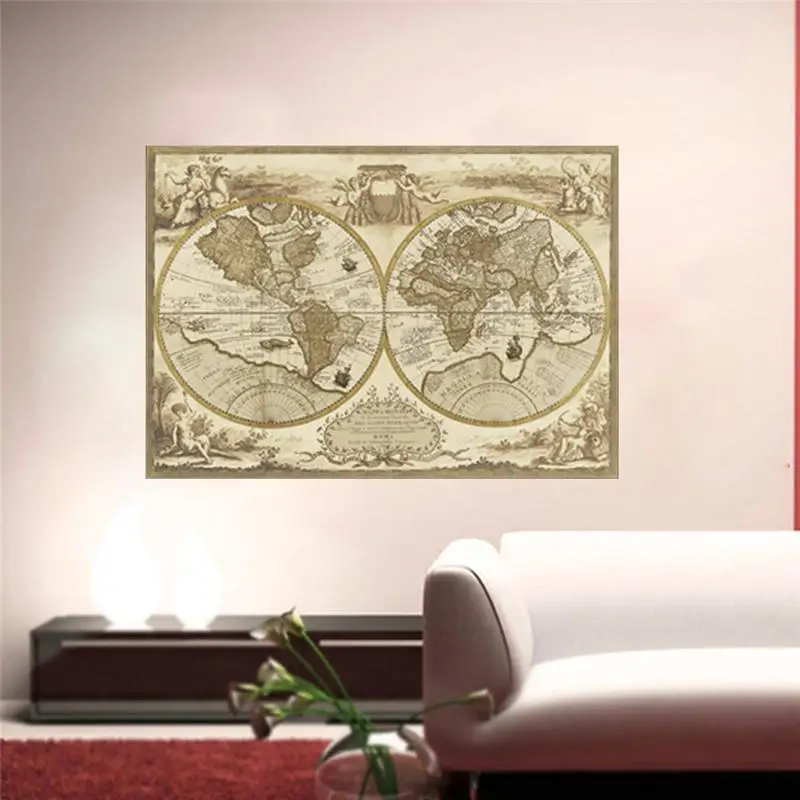 Vintage World Map Wall Stickers For Living Room Bedroom Decoration Diy Print Mural Art Home Decals Pvc Poster Peel And Stick
Vintage World Map Wall Stickers For Living Room Bedroom Decoration Diy Print Mural Art Home Decals Pvc Poster Peel And Stick