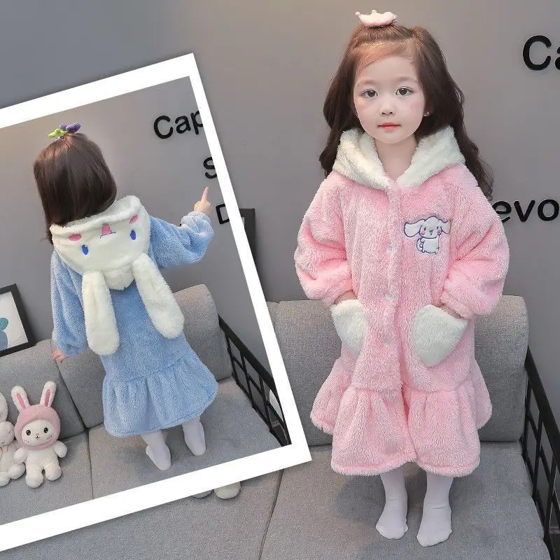 Anime Sanrioed Kuromi Melody Kids Coral Velvet Pajamas Suit Cinnamorol Girl Princess Style Nightgown Winter Thicken Home Clothes
Anime Sanrioed Kuromi Melody Kids Coral Velvet Pajamas Suit Cinnamorol Girl Princess Style Nightgown Winter Thicken Home Clothes