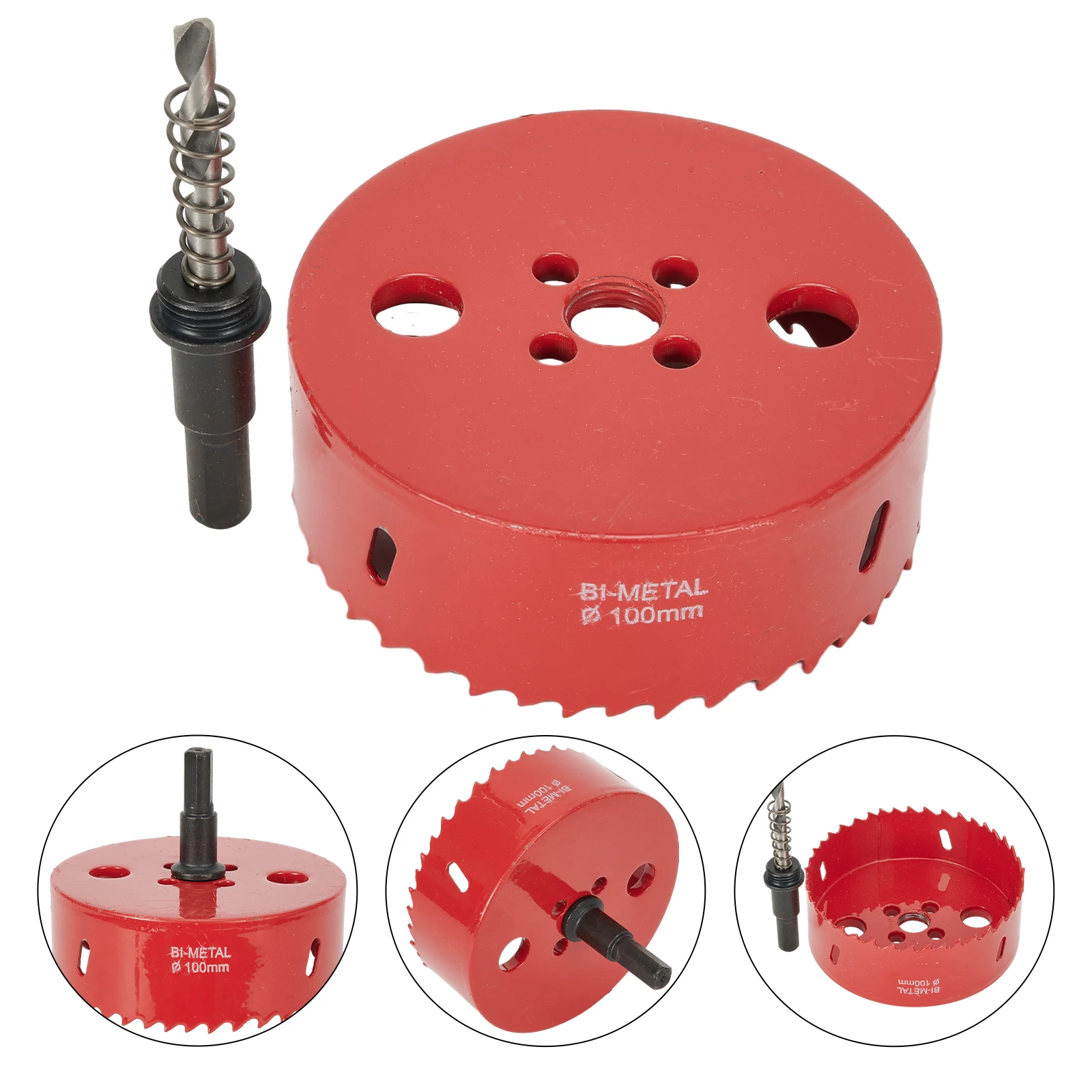 100mm HSS Hole Saw Set High Speed Steel Drill Bit Drilling Crown For Metal Wood Plastic Alloy Stainless Steel Wood Cutting Tool
100mm HSS Hole Saw Set High Speed Steel Drill Bit Drilling Crown For Metal Wood Plastic Alloy Stainless Steel Wood Cutting Tool
