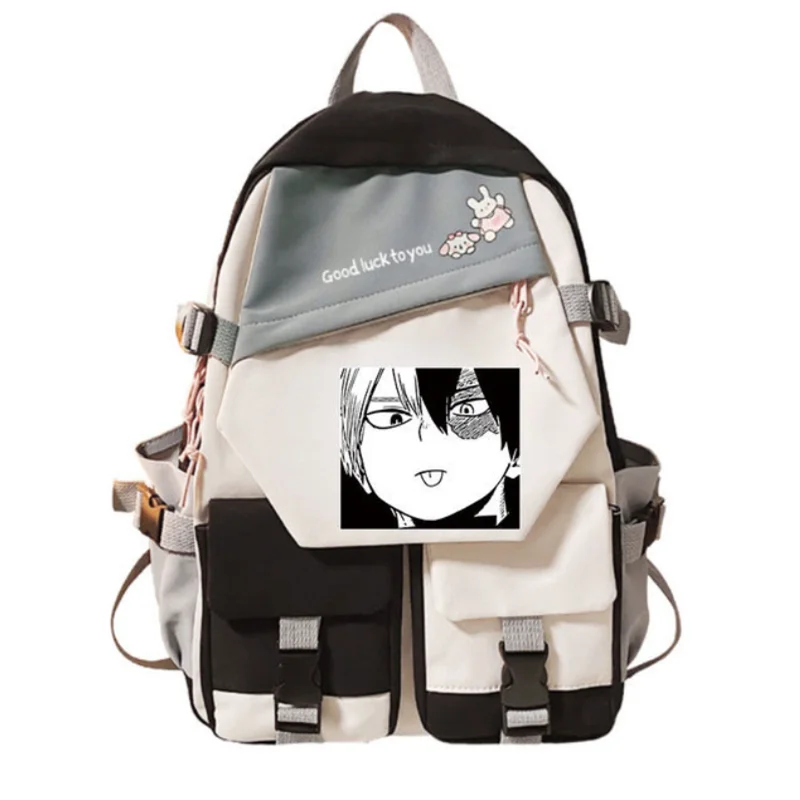 

Anime Backpack Mochila Teenarges Schoolbag My Hero Academia Todoroki Shoto Men Women Causal Color Blocking Laptop Outdoor Bags