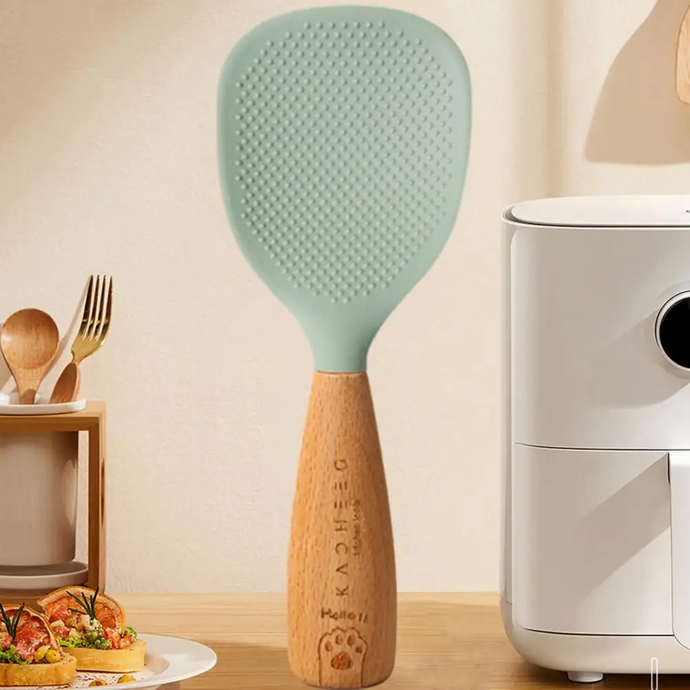 High Temperature Resistant Spoon Non-stick Silicone Rice Spoon with Standing Feature High Temperature Resistant Rice Cooker
High Temperature Resistant Spoon Non-stick Silicone Rice Spoon with Standing Feature High Temperature Resistant Rice Cooker