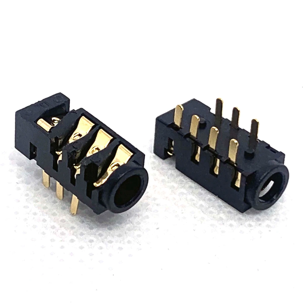 

100pcs 3.5mm Headphone Jack PJ-393-7P Horizontal Plug-in 7P DIP Double Column Dual Channel Four Segment Audio PJ382 Three Switch