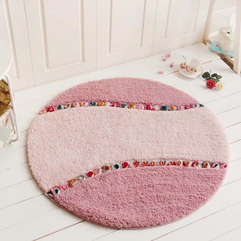 Flocking Round Carpet Flower Print Bathroom Floor Mat Living Room Bedroom Chair Area Rug Non-slip Water Absorption Doormat Home
Flocking Round Carpet Flower Print Bathroom Floor Mat Living Room Bedroom Chair Area Rug Non-slip Water Absorption Doormat Home