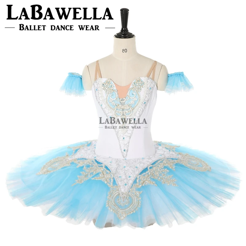

New Blue White Sleeping Beauty Professional Ballet Stage Costumes Tutu Competition BT9122