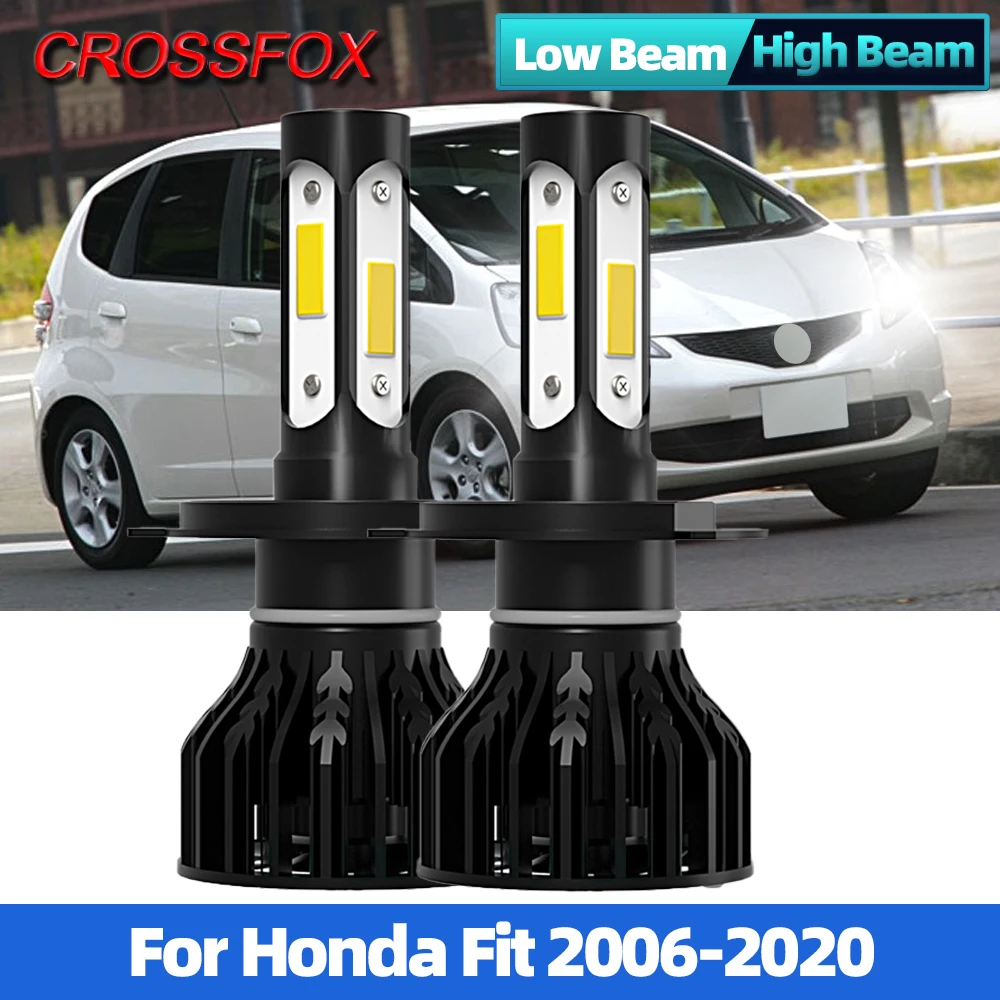

2 шт. 12000LM 6000K белый авто лампочка для фар Светодиодные лампы Автомобильные фары дальнего и ближнего света Автомобильные фары 12В для Honda Fit 2006-2020