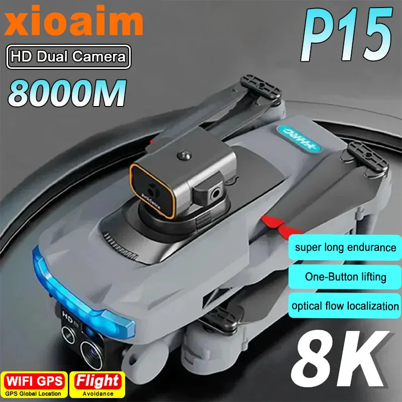 For Xiaomi P15 Drone GPS 8K HD Profesional Camera Obstacle Avoidance Aerial Photography Brushless Foldable Quadcopter Gift Toy
For Xiaomi P15 Drone GPS 8K HD Profesional Camera Obstacle Avoidance Aerial Photography Brushless Foldable Quadcopter Gift Toy