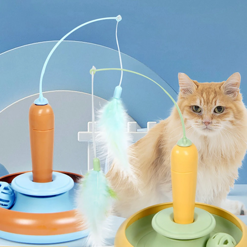 Interactive Cat Toys Turntable Electric Kitten Toy Roller Cat Toys Tracks Toy with Exercise Ball Feather Teaser Toy Pet Supplies 
Interactive Cat Toys Turntable Electric Kitten Toy Roller Cat Toys Tracks Toy with Exercise Ball Feather Teaser Toy Pet Supplies