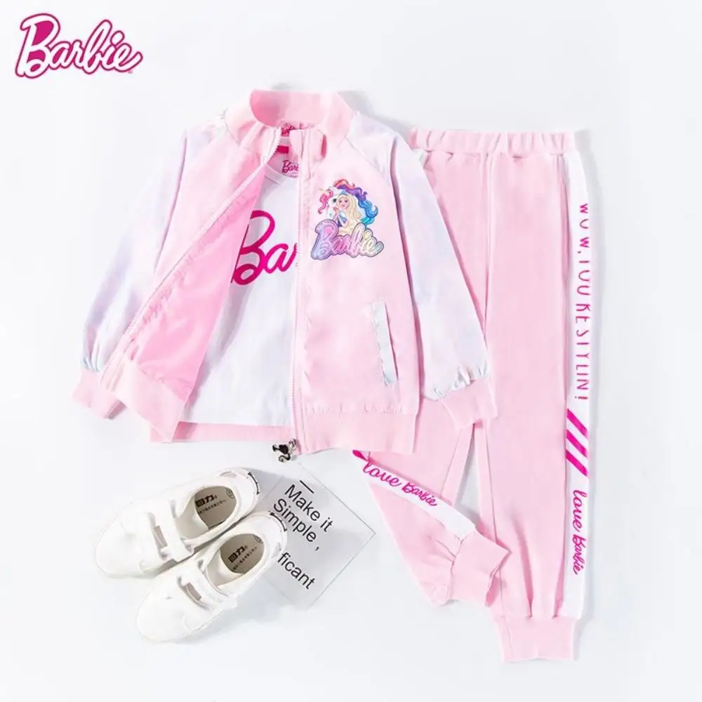 Barbie series Girls suit spring autumn cartoon Anime printing zipper Long sleeved trousers motion suit Two piece set gifts
Barbie series Girls suit spring autumn cartoon Anime printing zipper Long sleeved trousers motion suit Two piece set gifts