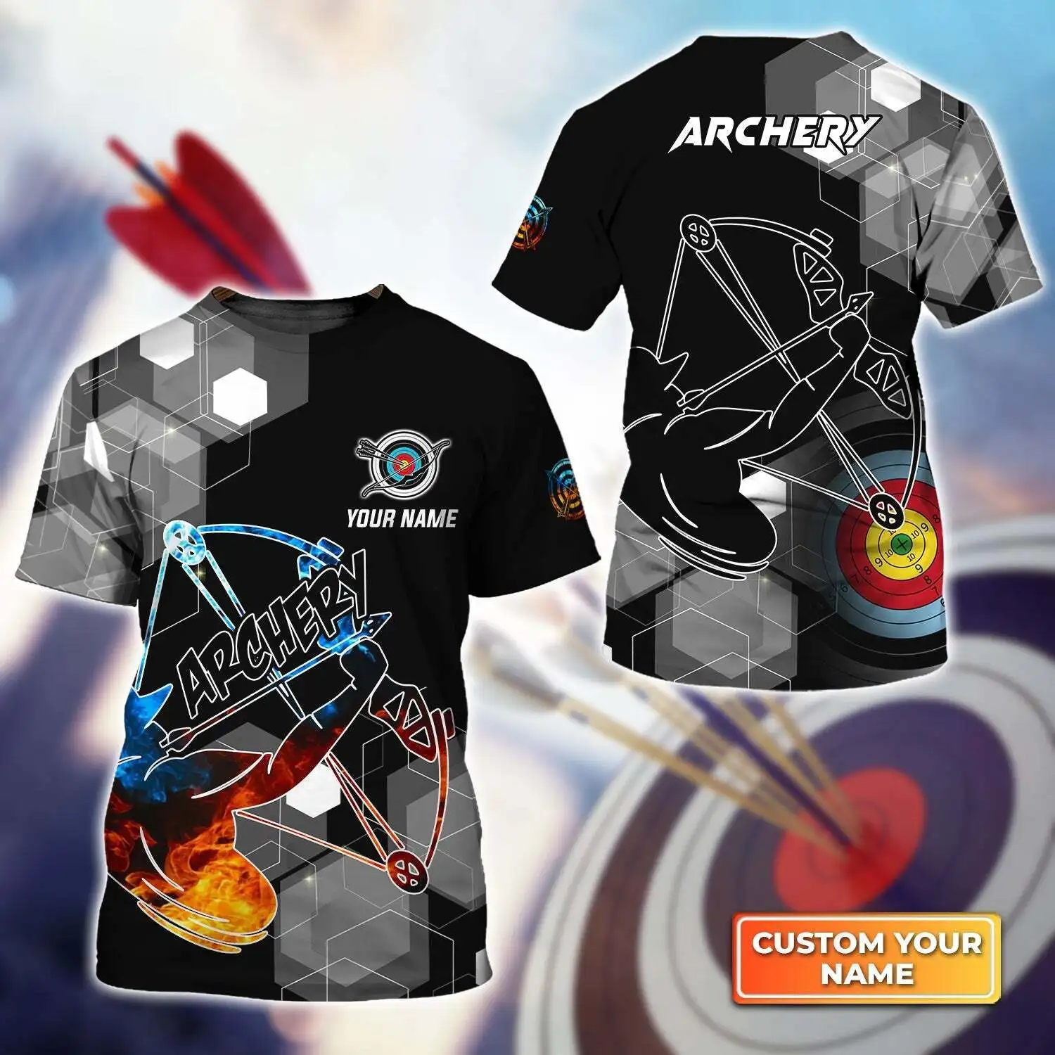 Men's 3D Archery T-shirt, Personalized Naming Custom Shirt, 3D Printing, Summer Extra Large Casual Top, Unisex Style2023
Men's 3D Archery T-shirt, Personalized Naming Custom Shirt, 3D Printing, Summer Extra Large Casual Top, Unisex Style2023