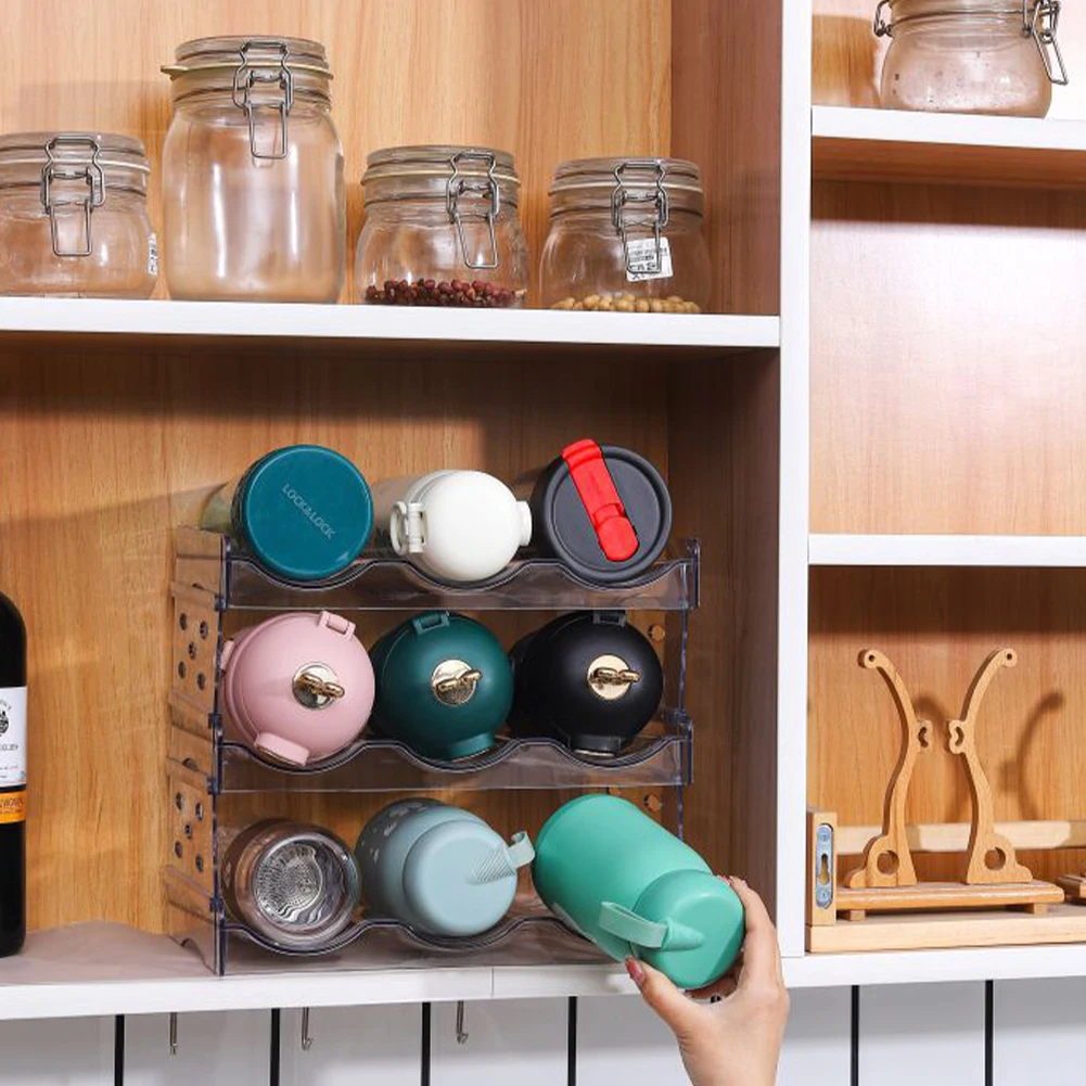 1pc Stackable Bottle Storage Holde PET Water Cup Storage Rack Kitchen Vacuum Flask Holder For Kitchen And Pantry Living Room
1pc Stackable Bottle Storage Holde PET Water Cup Storage Rack Kitchen Vacuum Flask Holder For Kitchen And Pantry Living Room