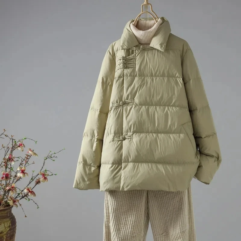 Autumn Winter Women Down Jacket Thicken Ladies Casual Loose Cotton-padded Jacket Stand Collar Dial Buckle Oversize Short Parkas
Autumn Winter Women Down Jacket Thicken Ladies Casual Loose Cotton-padded Jacket Stand Collar Dial Buckle Oversize Short Parkas