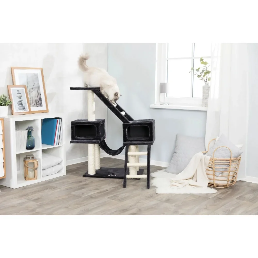 Scrapers for Cats Climbing Tree Dark Gray Malaga Plush & Sisal 3-Level 43” Cat Tree With Scratching Posts Scratcher With a House
Scrapers for Cats Climbing Tree Dark Gray Malaga Plush & Sisal 3-Level 43” Cat Tree With Scratching Posts Scratcher With a House