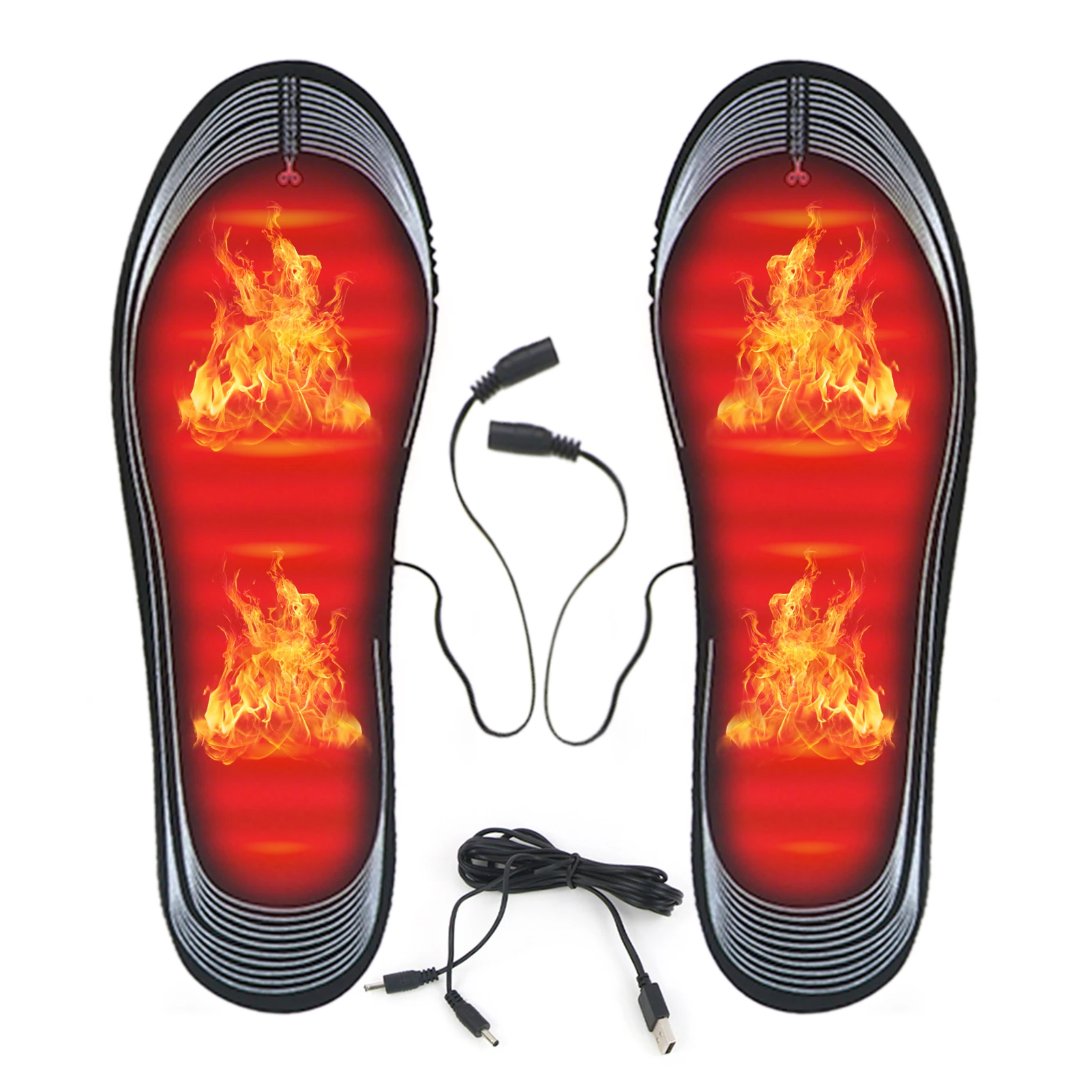 

Heated Insole for Men Women Cuttable USB Powered Electric Heating Shoe Inserts Foot Warmers for Winter Camping Skiing Climbing