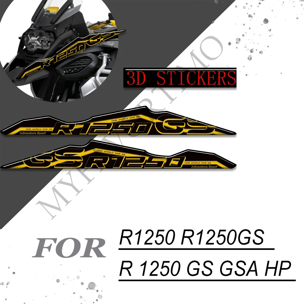 

Extension Extender Fairing Fender Tank 3D Pad Stickers Decal ADV Adventure Protector For BMW R1250GS R1250 R 1250 GS GSA HP