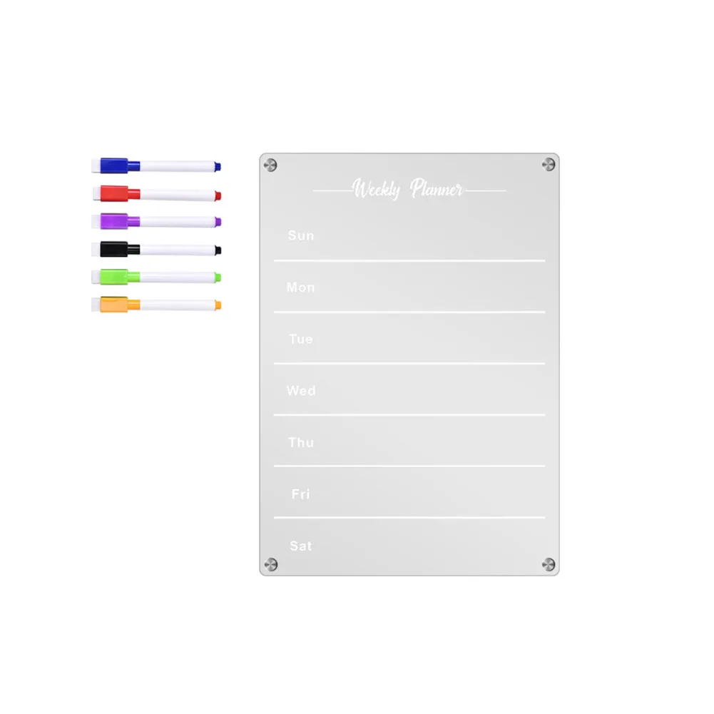 Acrylic Refrigerator Calendar Transparent Magnetic Panel Weekly Planner Quick Drying Ink Easy To Clean 21x30cm And 30x42cm
Acrylic Refrigerator Calendar Transparent Magnetic Panel Weekly Planner Quick Drying Ink Easy To Clean 21x30cm And 30x42cm