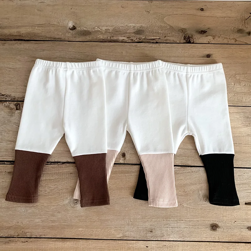 

0-24M Toddler Baby Girl Boys Casual Pants Cotton Solid Color Infant Baby Girls Boys Leggings For Spring Autumn