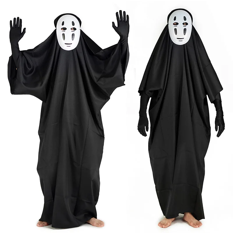 

Thousand and Thousand Seeks Faceless Men's Clothing Halloween Party Terror Demon Ghost cosplay Faceless Cloak Set