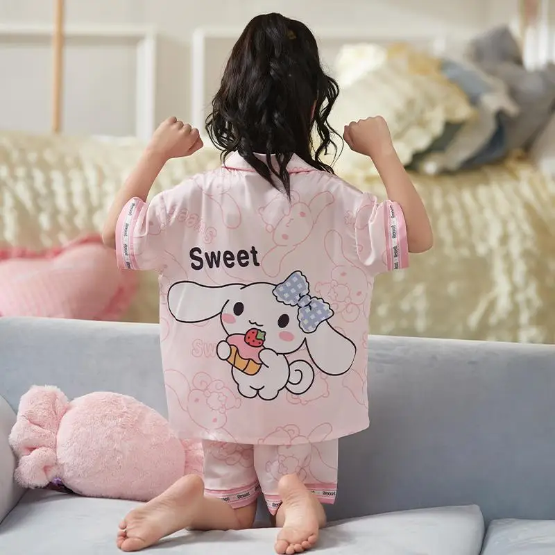 Girly Heart Kawaii Anime Cinnamoroll Pajamas Summer Children Cute Cartoon Hello Kitty Kuromi Short Sleeve Shirt Pants Toys
Girly Heart Kawaii Anime Cinnamoroll Pajamas Summer Children Cute Cartoon Hello Kitty Kuromi Short Sleeve Shirt Pants Toys