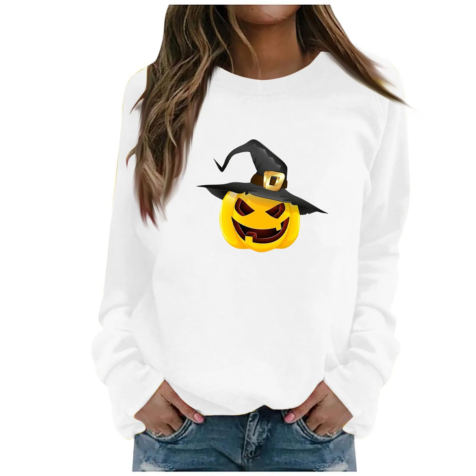 Woman'S Casual Fashion Halloween Print Long Sleeve Sweatshirts Pullover Top Ropa De Mujer одежда женская топ женский Top Femme
Woman'S Casual Fashion Halloween Print Long Sleeve Sweatshirts Pullover Top Ropa De Mujer одежда женская топ женский Top Femme