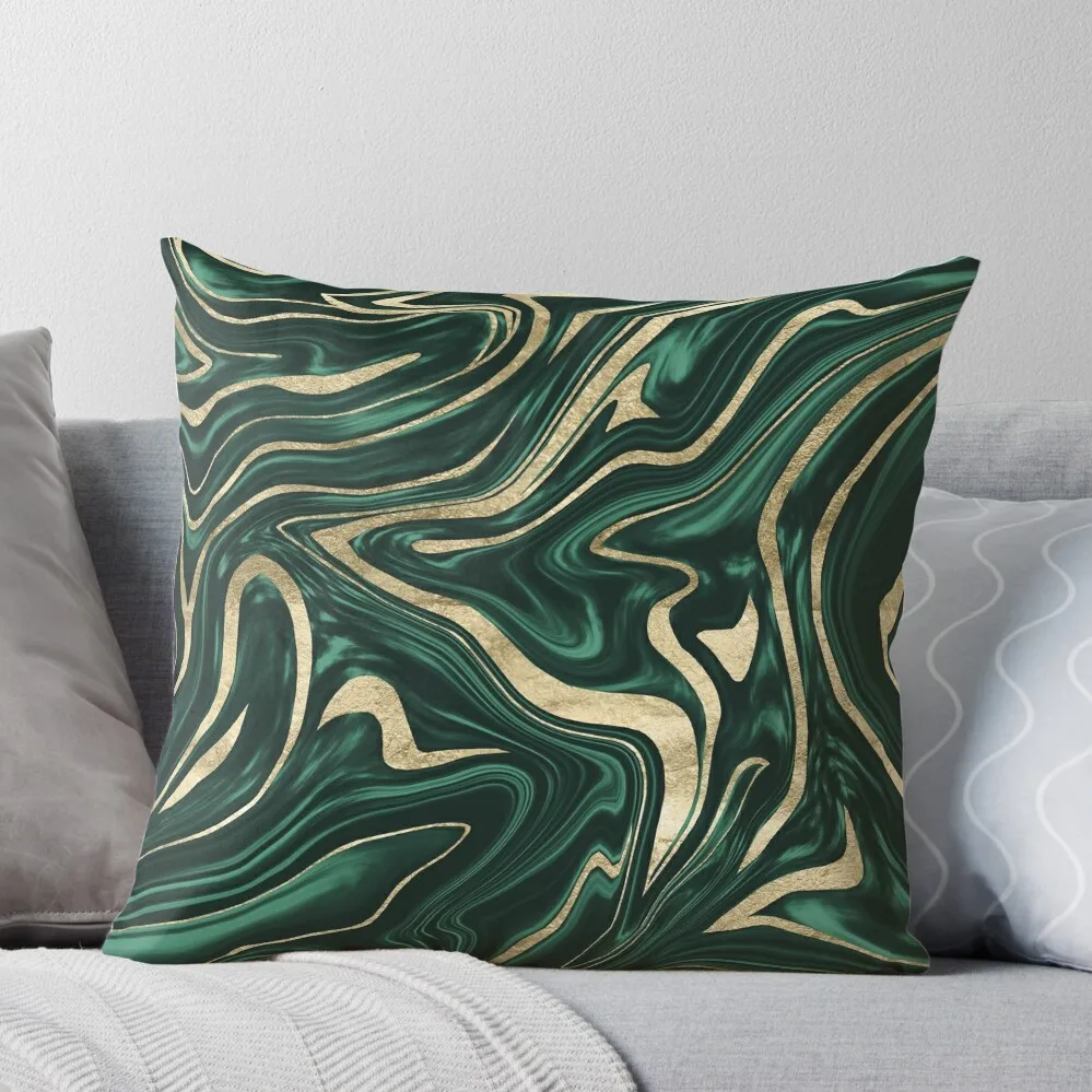 

Emerald Green Black Gold Marble #1 #decor #art Throw Pillow Pillowcases For Pillows Decorative Sofa Cushions