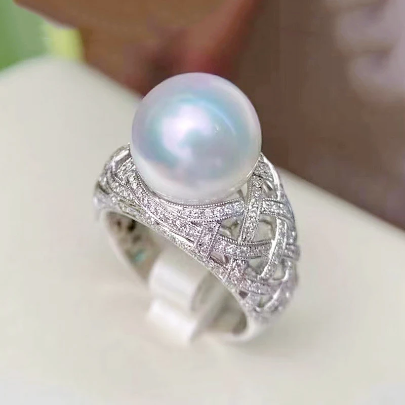 MeiBaPJ 12.5-13mm Big Natural Freshwater Pearls Fashion Simple Ring 925 Sterling Silver Fine Wedding Jewelry for Women
MeiBaPJ 12.5-13mm Big Natural Freshwater Pearls Fashion Simple Ring 925 Sterling Silver Fine Wedding Jewelry for Women