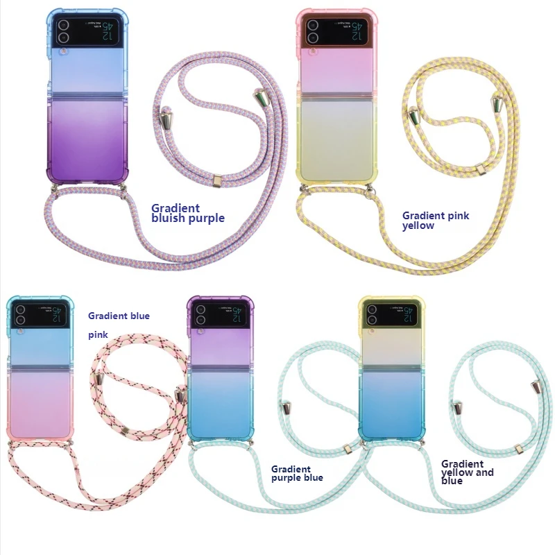Samsung Galaxy Z Flip 3 Case Gradient Fold Case with Lanyard Compatible for Galaxy Z Flip4 Protector Cover 
Samsung Galaxy Z Flip 3 Case Gradient Fold Case with Lanyard Compatible for Galaxy Z Flip4 Protector Cover