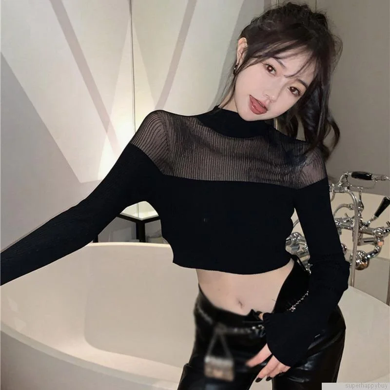 Women Knitted Crop Top T-Shirts Tops Sexy Long Sleeve Turtleneck Slim Fit Casual TShirt Tees Tops
Women Knitted Crop Top T-Shirts Tops Sexy Long Sleeve Turtleneck Slim Fit Casual TShirt Tees Tops